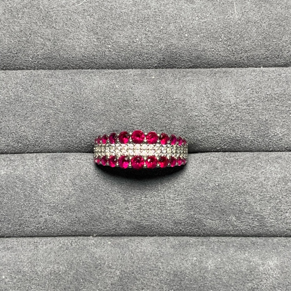 Ruby and Diamonique Ring